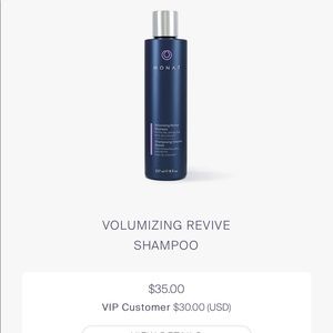 Monat revive shampoo, used once